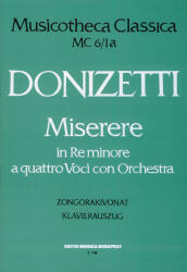 MISERERE IN RE MINORE A QUATTRO VOCI CON ORCH. ZONGORAKIVONAT (ISBN: 9786460205414)