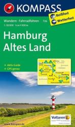 726. Hamburg, Altes Land turista térkép Kompass (2013)