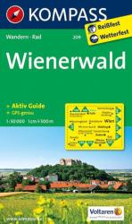 209. Wienerwald turista térkép Kompass 1: 50 000 (2013)
