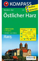 453. Harz, Östlicher turista térkép Kompass (2013)