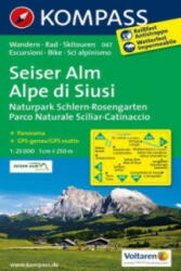 067. Seiser Alm/Alpe di Siusi, 1: 25 000 turista térkép Kompass (2013)