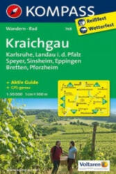 768. Kraichgau, Karlsruhe, Landau i. d. Pfalz, Speyer, Sinsheim, Eppingen, Bretten, Pforzheim turista térkép Kompass (2013)