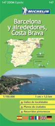 147. Costa Brava, Barcelona térkép Michelin 1: 150 000 (2009)