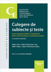 Culegere de subiecte și teste pentru admiterea la INM și în magistratură (ISBN: 9786062725921)