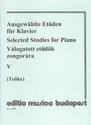 VÁLOGATOTT ETűDÖK ZONGORÁRA V (ISBN: 9786300189904)