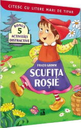Scufita Rosie. Citesc Cu Litere Mari De Tipar, Fratii Grimm - Editura NEVERLAND (ISBN: 9786303070599)