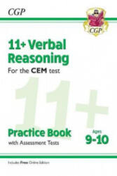 11+ CEM Verbal Reasoning Practice Book & Assessment Tests - Ages 9-10 (with Online Edition) - CGP Books (ISBN: 9781789081701)