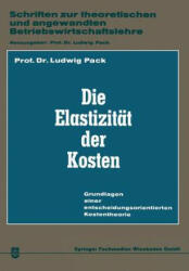 Die Elastizitat Der Kosten - Ludwig Pack (2013)