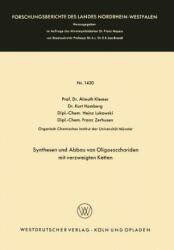 Synthesen Und Abbau Von Oligosacchariden Mit Verzweigten Ketten - Almuth Klemer, Kurt Homberg, Heinz Lukowski, Franz Zerhusen (ISBN: 9783663039235)