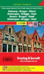Antwerpen - Brugge - Gent City Pocket - város térkép (2013)