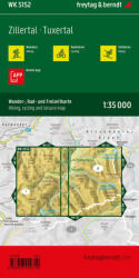 WK 5152 Zillertal, gyalogos, kerékpáros és szabadidős térkép - 2024 (ISBN: 9783707920710)
