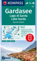 Garda-tó turistatérkép - Kompass 102 - 2024 (ISBN: 9783991540861)