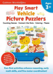 Play Smart Vehicle Picture Puzzlers Age 3+: Preschool Activity Workbook with Stickers for Toddlers Ages 3, 4, 5: Learn Using Favorite Themes: Tracing, - Gakken (ISBN: 9784056300253)