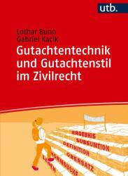 Gutachtentechnik und Gutachtenstil im Zivilrecht (ISBN: 9783825264192)