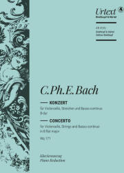 KONZERT FÜR VIOLONCELLO, STREICHER UND Bc B-DUR Wq 171, KLAVIERAUSZUG URTEXT (ISBN: 9786340214581)