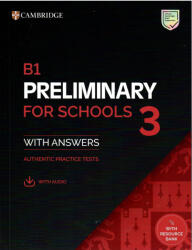 B1 Preliminary for Schools 3 Student's Book with Answers with Digital Pack (ISBN: 9781009808828)
