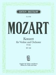 KONZERT D-DUR KV 218 FÜR VIOLINE UND ORCHESTER, AUSGABE FÜR VIOLINE UND KLAVIER (ISBN: 9786300188907)