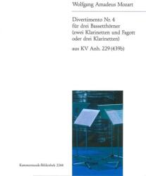 DIVERIMENTO NR. 4 FÜR DREI BASSETTHÖRNER AUS KV ANH. 229 (ISBN: 9786390233341)