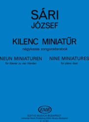 KILENC MINIATÜR, NÉGYKEZES ZONGORADARABOK (ISBN: 9786300179103)