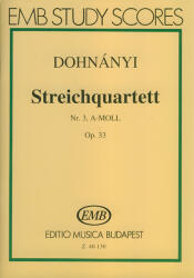 STREICHQUARTETT NR. 3 A-MOLL OP. 33 KISPARTITURA (ISBN: 9786470221213)