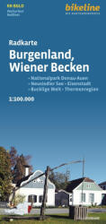 Burgenland térkép, Burgenland kerékpár térkép Esterbauer Wiener Becken térkép 1: 100e 2024 (ISBN: 9783711102713)