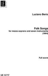 FOLK SONGS FOR SEVEN INSTRUMENTS & MEZZO SOPRAN, ARRANGED BY BERIO, FULL SCOR (ISBN: 9786470239782)