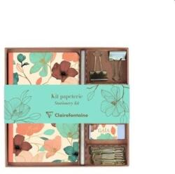 Kollekció Clairefontaine Gaia bézs jegyzetfüzet, ceruza, binder csipesz, kapocs, radír (ISBN: 3329681162577)