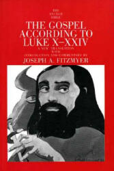Gospel According to Luke X-XXIV - Joseph A Fitzmyer (ISBN: 9780300139815)