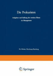 Die Prokuristen - Heimo Hardung-Hardung (ISBN: 9783663003007)