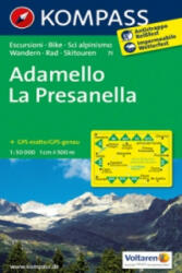 71. Adamello-La Presanella turista térkép Kompass 1: 50 000 (2014)