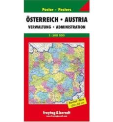 Ausztria választókerületei, 1: 500 000 hajtott Freytag térkép VKÖ (2014)