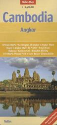 Angkor térkép, Kambodzsa térkép Nelles 1: 1 500 000 Cambodia térkép (2014)