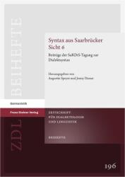 Syntax aus Saarbrücker Sicht 6 (ISBN: 9783515138758)
