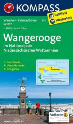 733. Wangerooge im Nationalpark Niedersächsisches Wattenmeer, 1: 15 000 turista térkép Kompass (2014)