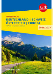 Németország autós atlasz, térkép, Németország atlasz Falk 1: 300e 2026/2027 (ISBN: 9783827900838)