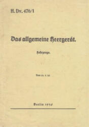 H. Dv. 476/1 Das allgemeine Heergerät - Fahrzeuge - Vom 22.5. 1936 - Thomas Heise (ISBN: 9783743139824)