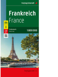 Franciaország térkép Freytag 1: 800e 2025 (ISBN: 9783707902792)