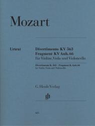 DIVERTIMENTO KV 563, FRAGMENT KV ANH. 66 FÜR STREICHTRIO URTEXT STIMMEN (ISBN: 9786430236127)