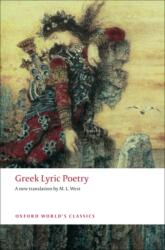 Greek Lyrics Poetry (ISBN: 9780199540396)