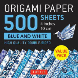 Origami Paper 500 sheets Blue and White 4 - TUTTLE (ISBN: 9780804853569)