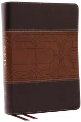 NKJV Study Bible, Leathersoft, Brown, Full-Color, Thumb Indexed, Comfort Print (2023)