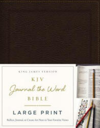 KJV, Journal the Word Bible, Large Print, Bonded Leather, Brown, Red Letter - Thomas Nelson (ISBN: 9780718090852)