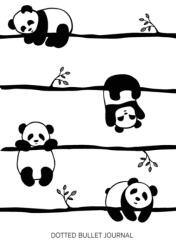 Cute Pandas - Dotted Bullet Journal - Blank Classic (2020)