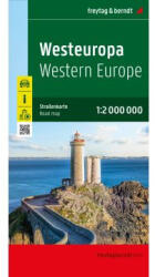 Nyugat-Európa autótérképe - Freytag - 2024 (ISBN: 9783707921885)