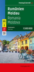 România - Moldova, hartă rutieră 1: 500.000, freytag & berndt (ISBN: 9783707924114)