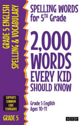 Spelling Words for 5th Grade - STP Books (ISBN: 9781912956319)