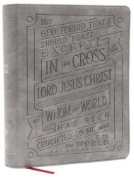 NKJV, Journal Reference Edition Bible, Verse Art Cover Collection, Leathersoft, Gray, Red Letter, Comfort Print - Nelson, Thomas (ISBN: 9780785291497)
