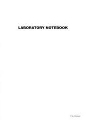 Laboratory Notebook - P a Kramer (ISBN: 9781312901988)