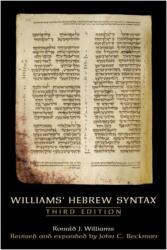 Williams' Hebrew Syntax (ISBN: 9780802094292)