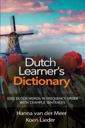 Dutch Learner's Dictionary - Hanna van der Meer, Koen Lieder (ISBN: 9781988800035)